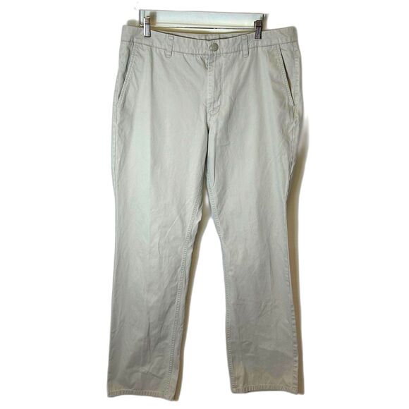 Bonobos Light Grayed Tan Flat Front Straight Leg Classic Chino Pants Sz 36 X 34 - Picture 2 of 13